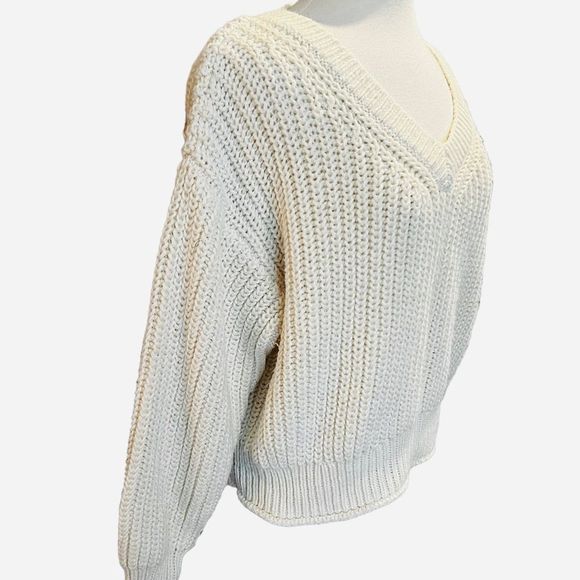 H&M Cream Off-the-Shoulder Sweater - Picture 3 of 7